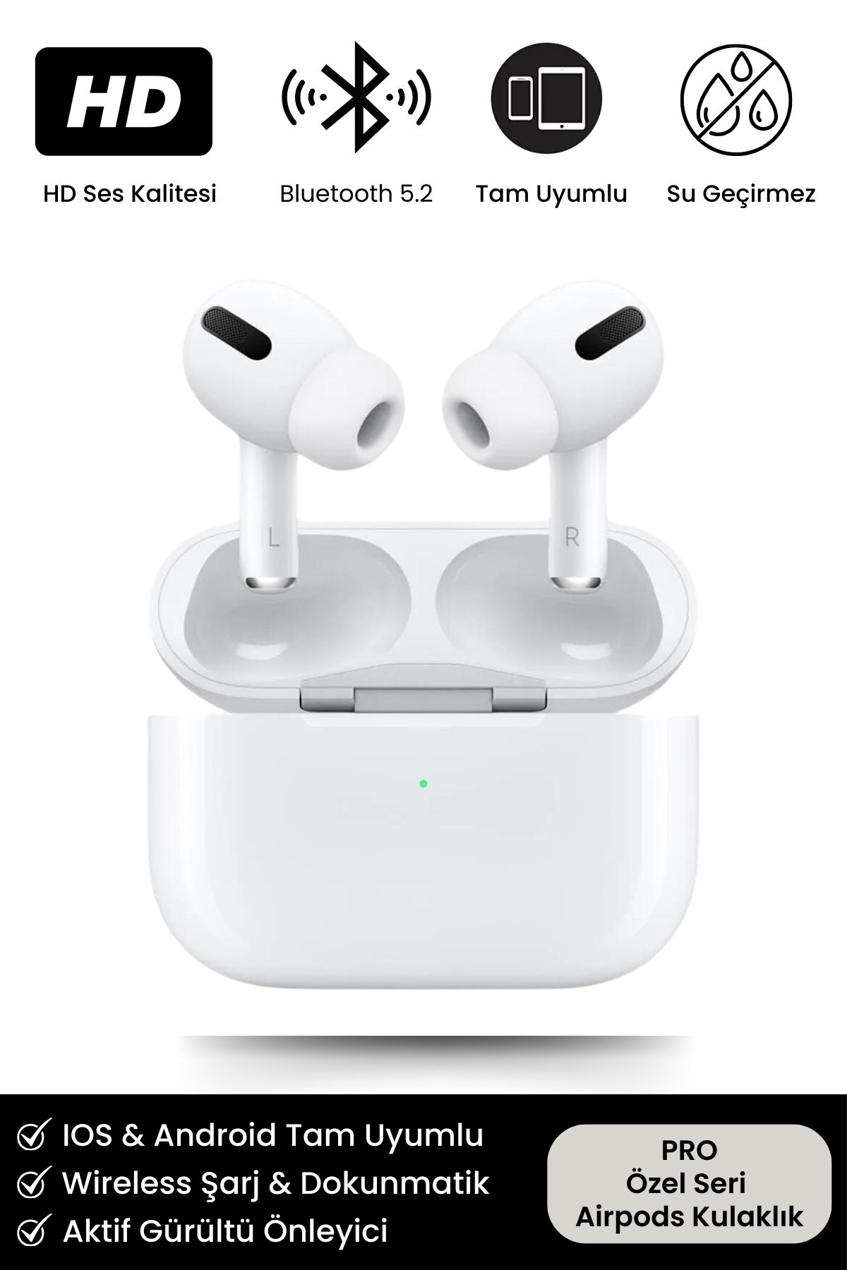 Pro Ios Android Uyumlu Yeni Nesil Bluetooth Kulaklık Premium Özel Seri Kulak İçi Kablosuz Kulaklık