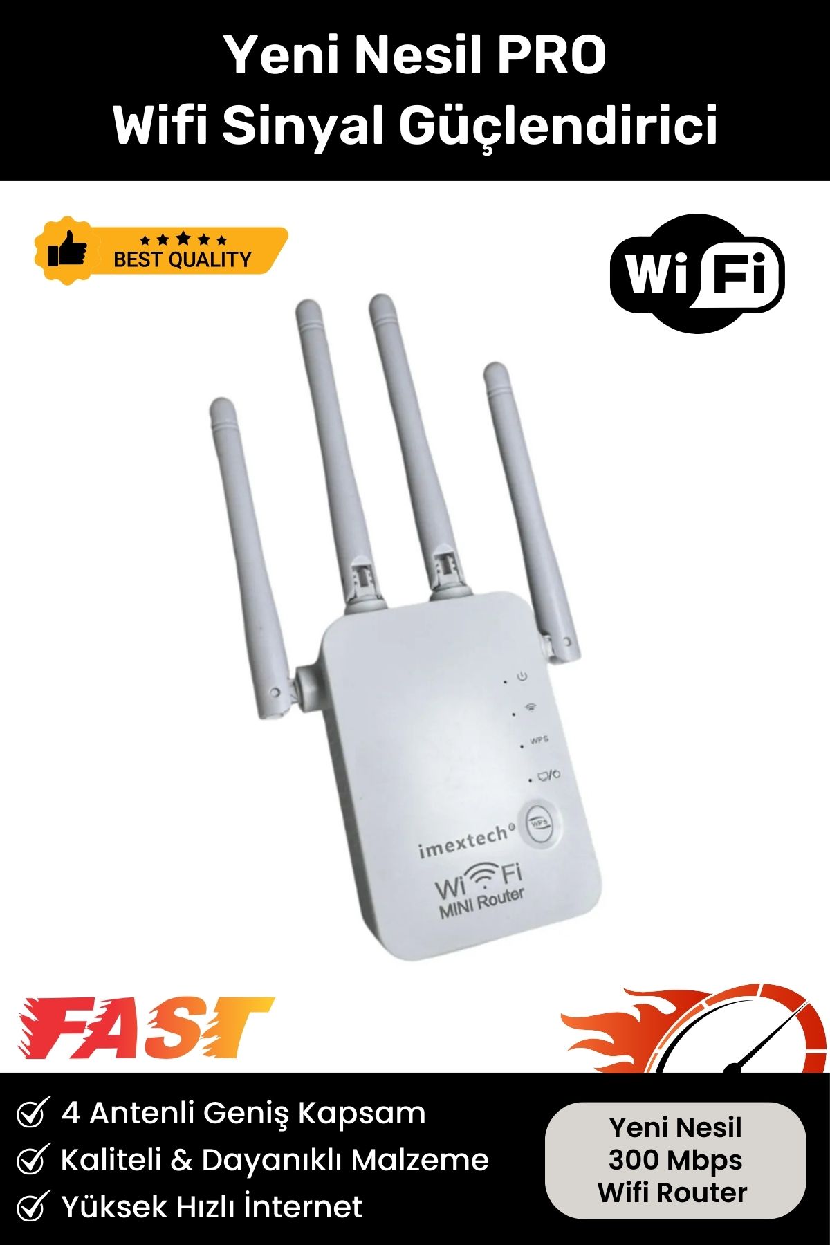 Yeni Nesil Pro Sinyal Güçlendirici Genişletici 300 Mbps Dual Band Wifi Access Point Mini Router