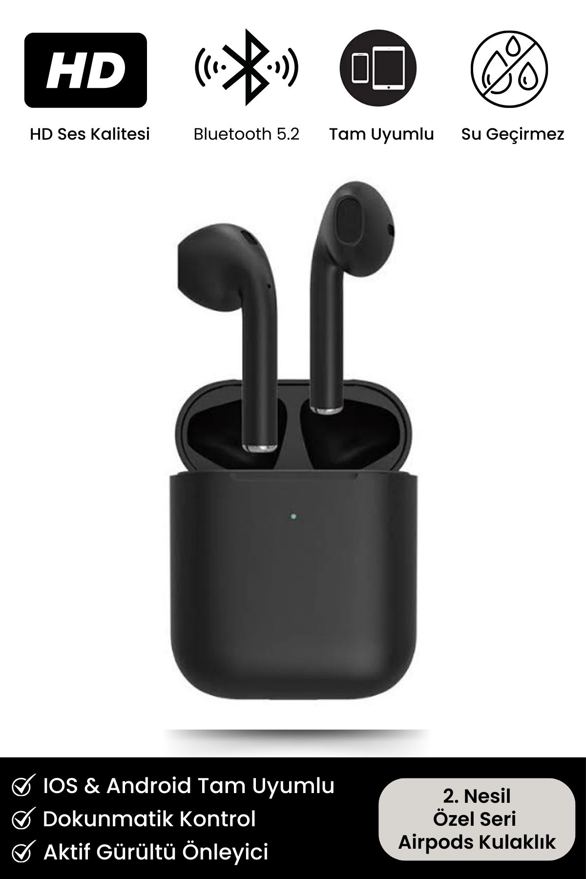 2. Nesil Ios Android Uyumlu Bluetooth Kulaklık Premium Özel Seri Kulak İçi Kablosuz Kulaklık