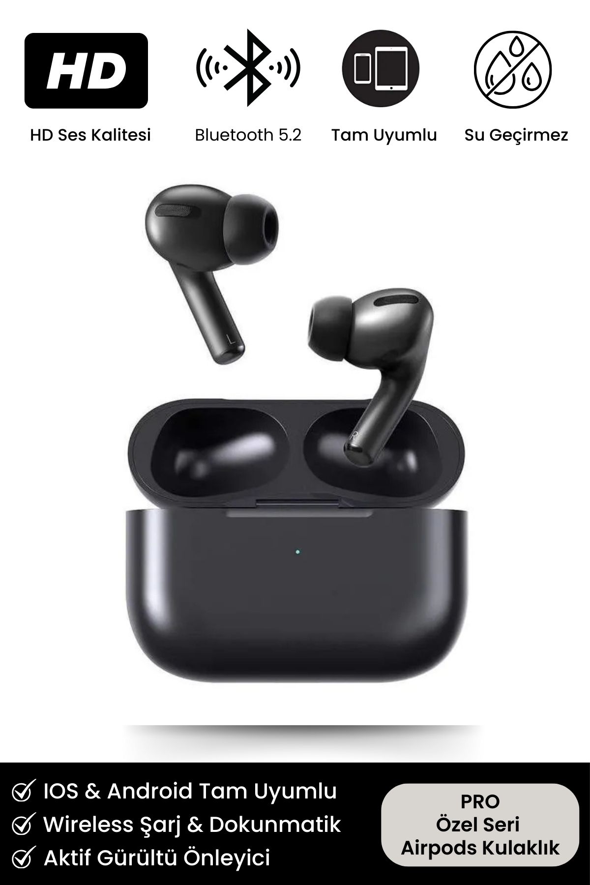 Pro Ios Android Uyumlu Yeni Nesil Bluetooth Kulaklık Premium Özel Seri Kulak İçi Kablosuz Kulaklık