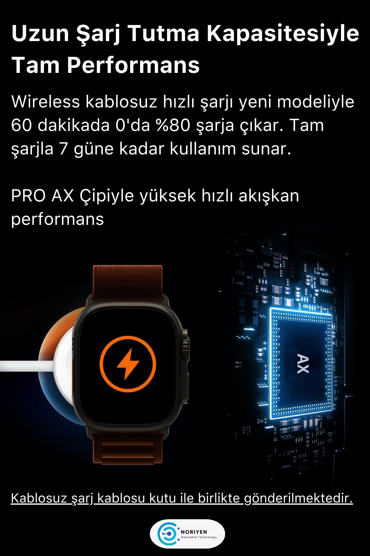 Watch 8 Ultra Series Spor ve Sağlık Sensörlü Serisi iOS Android Uyumlu Akıllı Saat Siyah