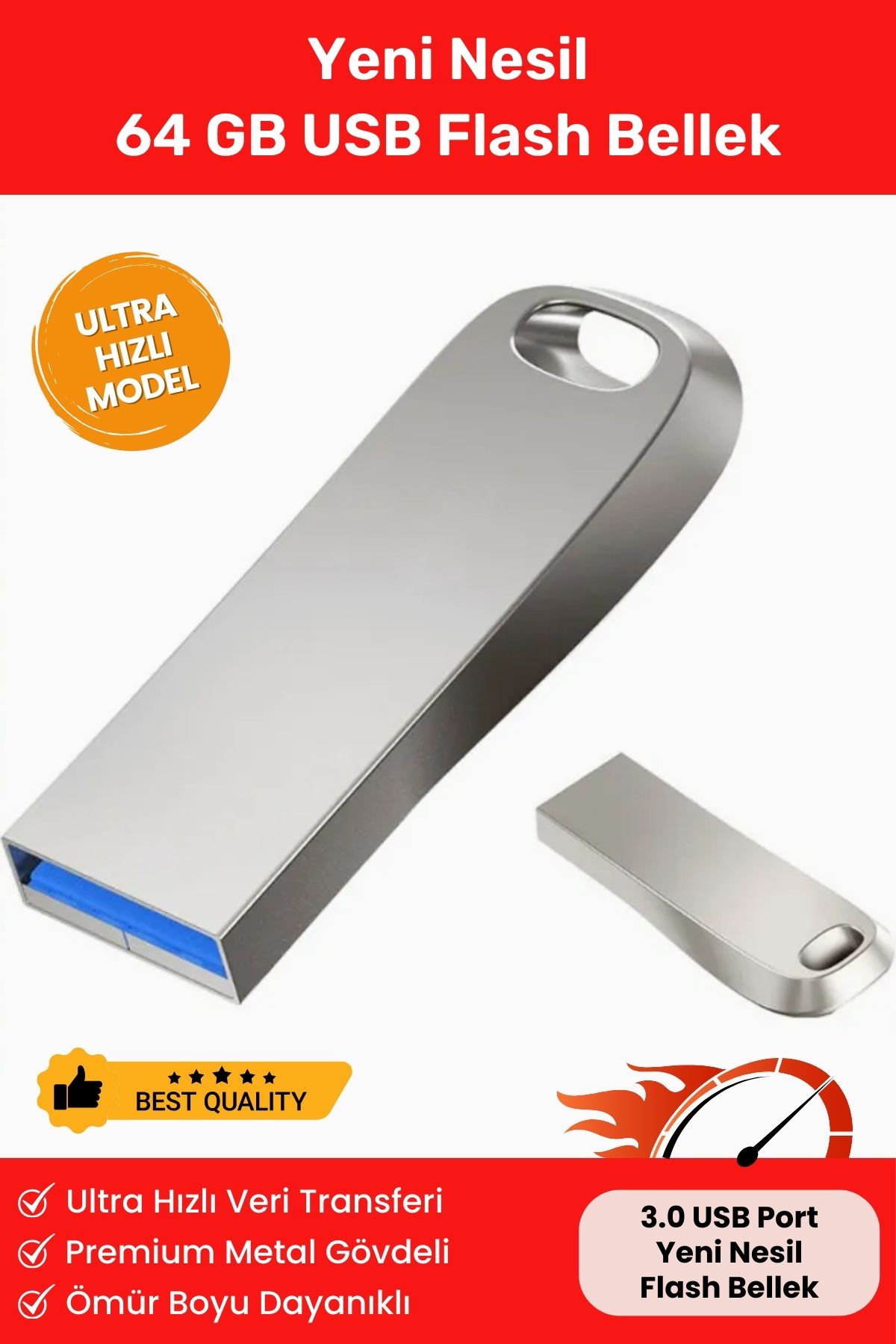 Yeni Nesil Premium Ultra Hızlı 64GB Usb Flash Bellek Sürücü Metal Tasarım Data Traveler USB Stick