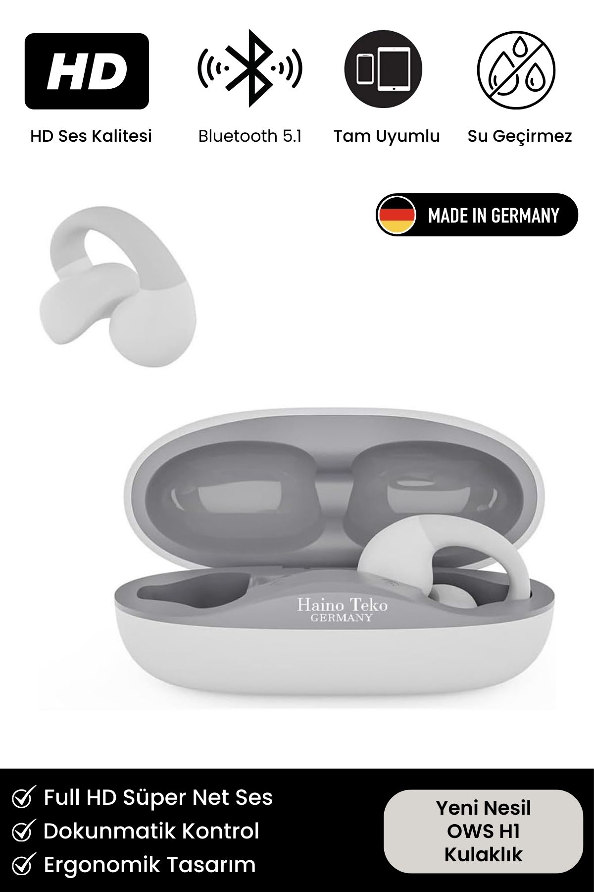 Yeni Nesil Elegance Serisi Full HD Ses Mikrofonlu Android iOS Uyumlu Şık Tasarım Bluetooth Kulaklık