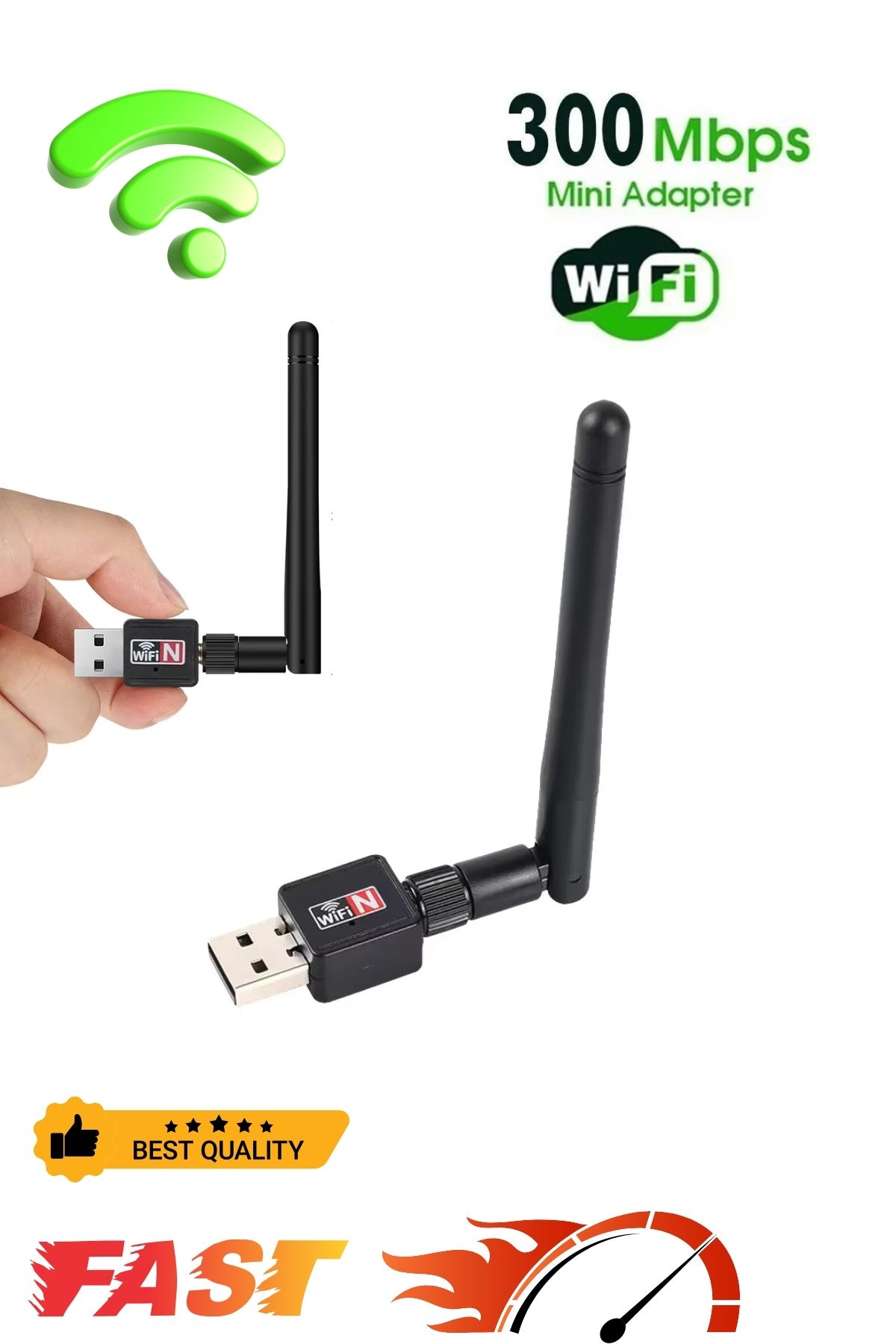 Yeni Nesil Tak Çalıştır Usb Wifi Anten Kablosuz Internet Alıcı Ağ Kartı 300 Mbps Dongle Adaptörü