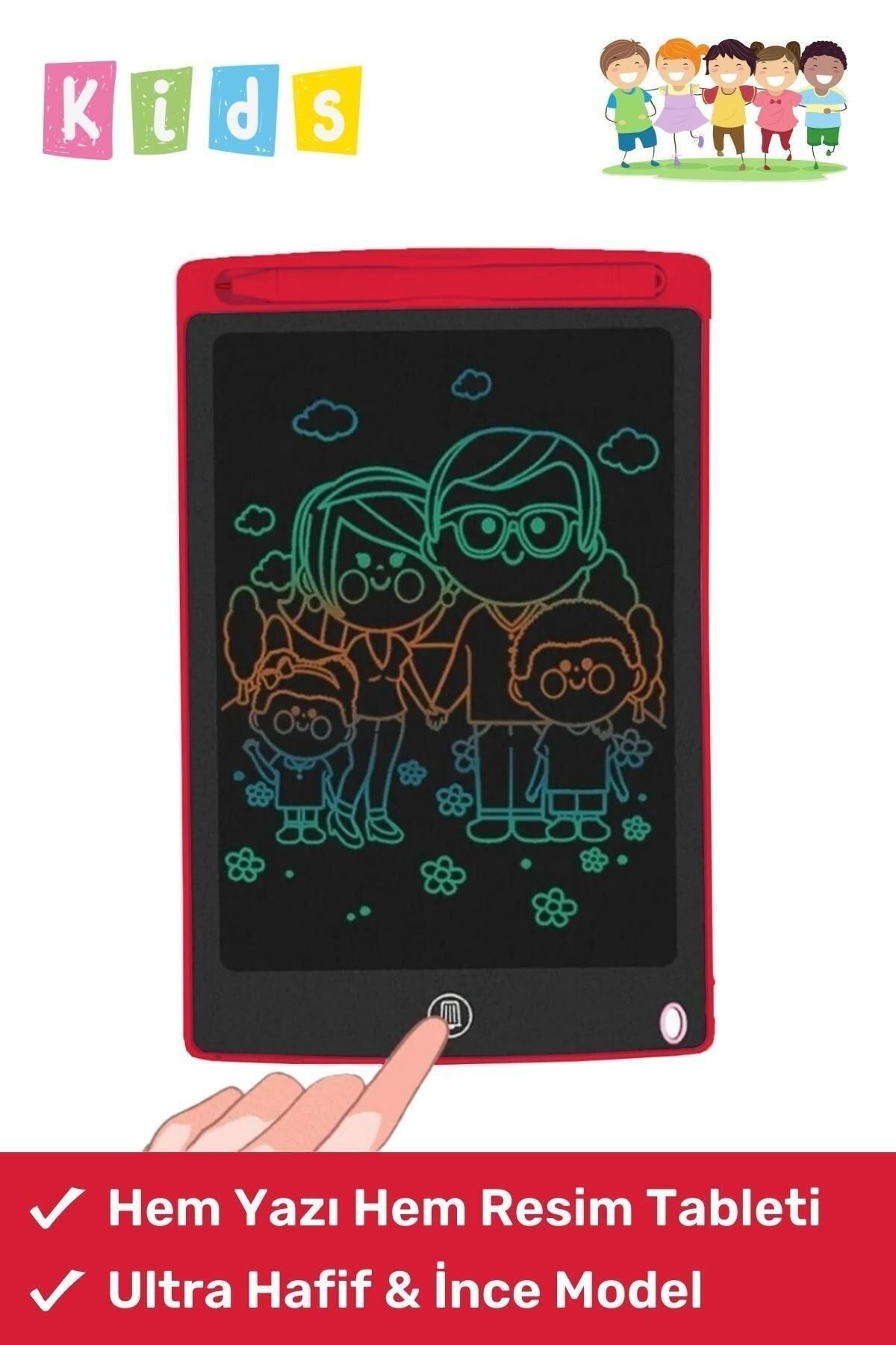 LCD Ekranlı Kalemli Dijital Çizim Tableti Yazı Tahtası Boyama Resim İçin Akıllı Çocuk Tablet 8,5 İnç