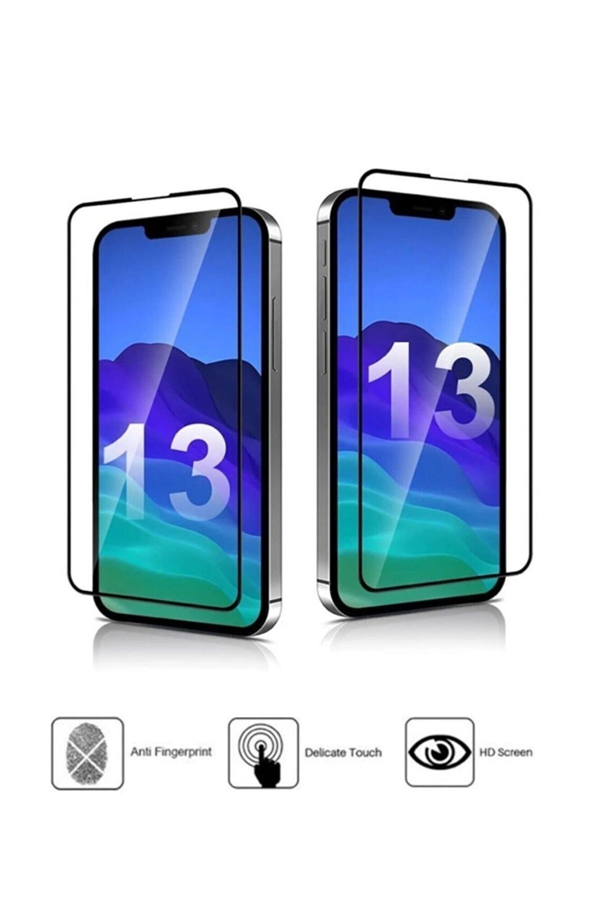 Iphone 13 Kırılmaz Cam 5d Tam Koruma Modeli Esnek Temperli Ekranı Kaplayan Ekran Koruyucu