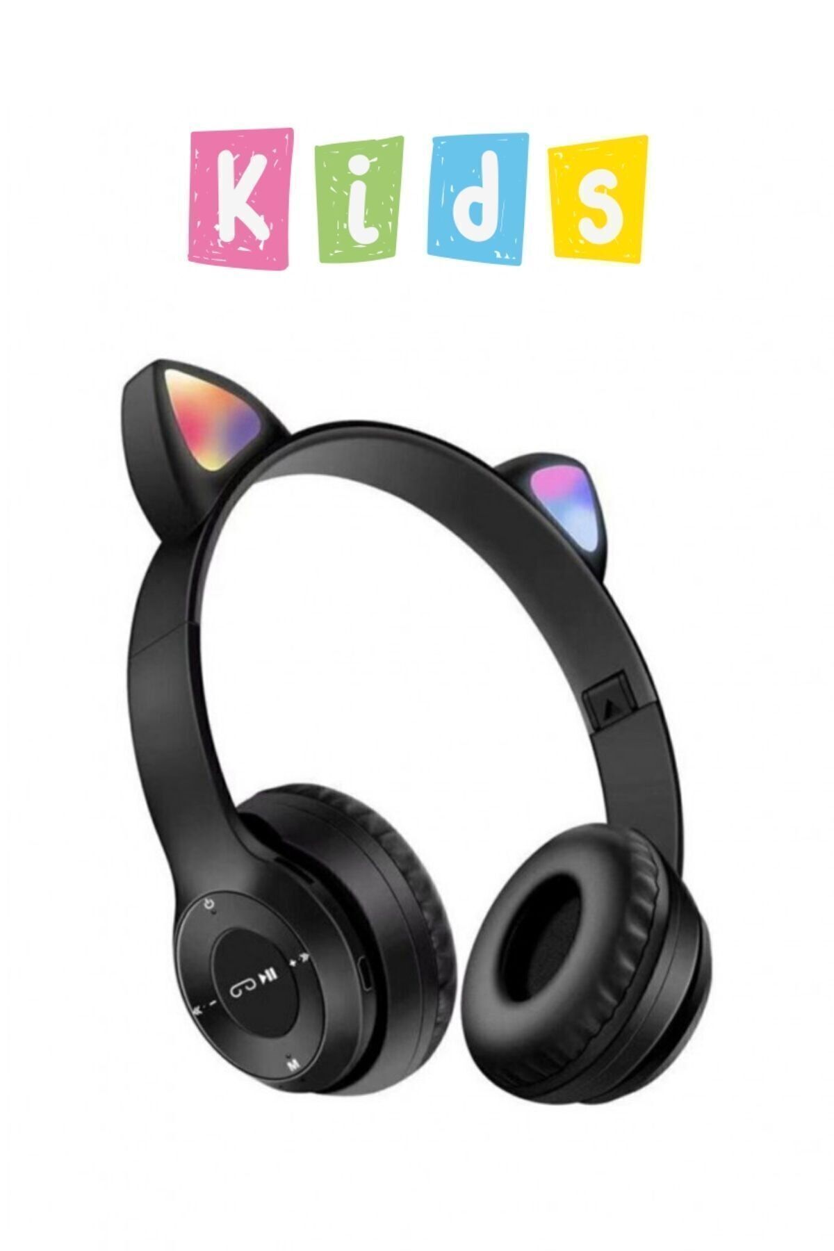 Unisex Premium Kids Serisi Işıklı Kedi Kulaklık Kablosuz Bluetooth Kedili Çocuklar Için Kulaklık